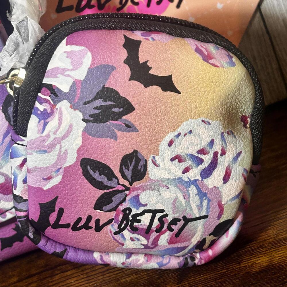 Luv Betsey Floral and Bat Print Wallet with Coin Purse - Picture 3 of 9